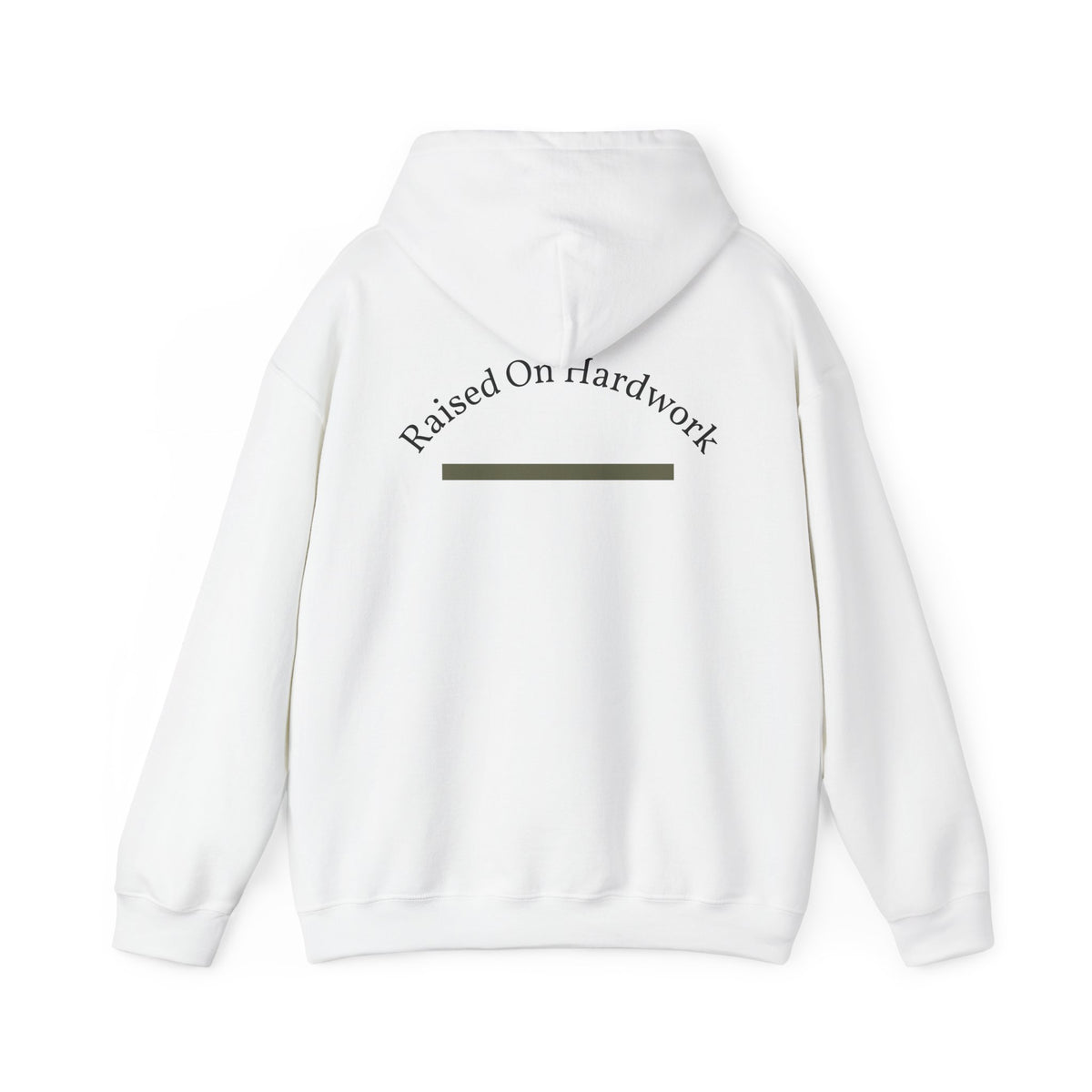 Raised On Hardwork Hoodie — Minimal Monogram J&C Pullover