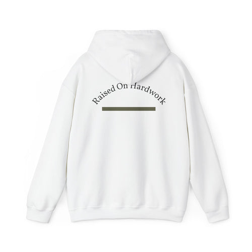 Raised On Hardwork Hoodie — Minimal Monogram J&C Pullover