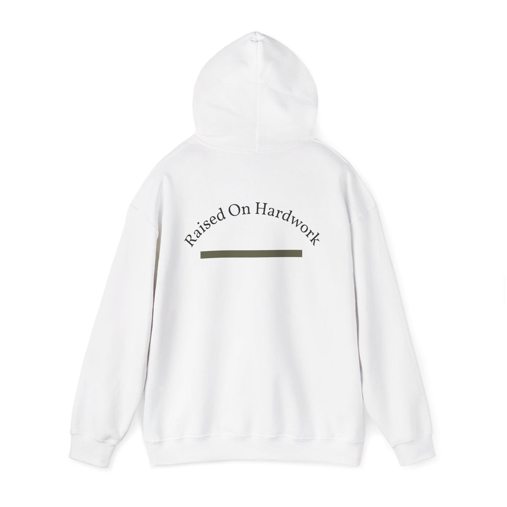 Raised On Hardwork Hoodie — Minimal Monogram J&C Pullover