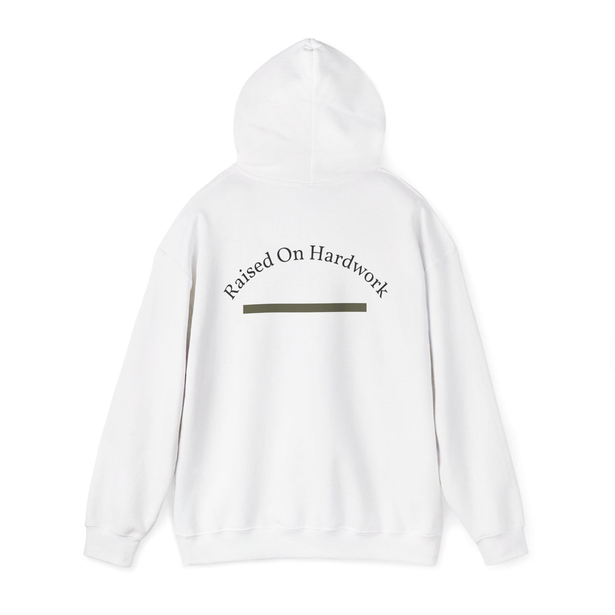 Raised On Hardwork Hoodie — Minimal Monogram J&C Pullover